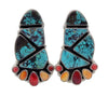 Vernon, Clarissa Hale, Earrings, Blue Chinese Turquoise, Shell, Navajo Made, 2
