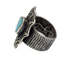 Philander Begay, Ring, Turquoise, Spider Web, Silver, Navajo Handmade, 12