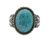 Calvin Martinez, Bracelet, Kingman Turquoise, Stamping, Navajo Handmade, 6 1/4