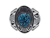 Kary Begay, Bracelet, Egyptian Turquoise, Silver Overlay, Navajo Handmade, 5 3/4"