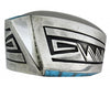 Lonn Parker, Triangle Inlay Cuff, Large Size, Number Eight Turquoise, Navajo,6 6 7/8