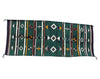Bessie Yazzie, Green Chinle Pattern Rug, Navajo Handwoven, 28 in x 68 in