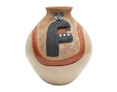Felicia Fragua, Jemez, Pottery, Kachina Head Jar, 5 1/2
