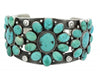 Navajo Bracelet, Handmade, Nevada Turquoise, Ingot Silver, Circa 1950s, 7.25 in