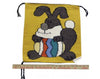 Gloria Begay, Easter Bunny Rug, Navajo Handwoven, 16in x 15in