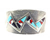 Aaron Anderson, Tufa Cast Bracelet, Multi-Stone Inlay, Navajo Made