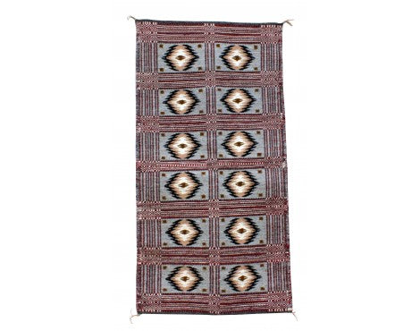 Lucy Wilson, Saddle Blanket, Two Faced, Navajo Handwoven, 24in x 46in