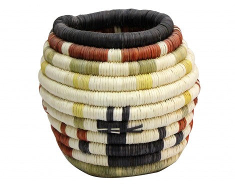 Levern Quavehema, Hopi Coil, Horse Design Basket, 5' x 4 3/4