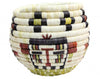 Alicia Adams, Hopi Coil, Kachina Faces Basket, 8 1/4" x 7"
