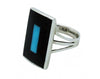 Harlan Coonsis, Ring, Inlay, Turquoise, Shell, Sterling Silver, Zuni Made, 8