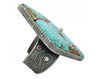 Monty Claw, Bracelet, Number Eight Turquoise, Tufa, Silver, Navajo Handmade, 7.5