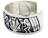 Berra Tawahongya, Bracelet, Surface, Kokopelli, Silver, Hopi Handmade 6.75