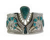 Michael Perry, Bracelet, Lone Mountain Turquoise, Parrot, Navajo Made, 6 1/4