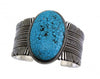 Ron Bedonie, Lg. Kingman Turquoise, Sterling Silver, Navajo, Signed 6.5